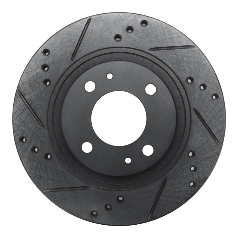 Mitsubishi I-MIEV Brake Rotor (1) - Front Left - R1 Concepts - Drilled & Slotted - Black - `12-`17 Mitsubishi I-MIEV Brake Rotor (1) - Front Left - R1 Concepts - Drilled & Slotted - Black - `12-`17
